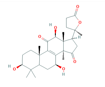 3β,7β,12β-三羥基-11,15-二羰基-羊毛甾烷-8-烯-24→20內酯
